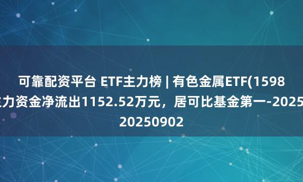 可靠配资平台 ETF主力榜 | 有色金属ETF(159871)主力资金净流出1152.52万元，居可比基金第一-20250902